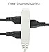Flat 3-Outlet Extension Cord 15 Ft for Indoor Use by Bindmaster- UL-Listed 3-Prong Multi Extension Wire- Space-Saving Flat Angled Extension Cord