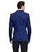 Pishon Men's Slim Fit Suits Casual One Button Flap Pockets Solid Blazer Jacket Business Daily Blazer, Dark Blue, Small