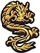 Chinese Yellow Dragon Kung Fu Martial Arts Biker Tattoo Appliques Hat Cap Polo Backpack Clothing Jacket Shirt DIY Embroidered Iron On / Sew On Patch #2