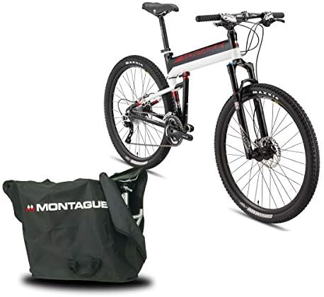 Montague Paratrooper Elite 30 Speed Folding Mountain Bike, Folding Bicycles for Adults, Folding Bicycle, Folding Bike Bundled with Carrying Case Bag and Outdoors Equipments Guide Book