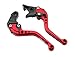 MZS Red Motorcycle Brake Clutch Levers Adjustable Short CNC Compatible with YZF R1 2004-2008 / YZF R6 2005-2016