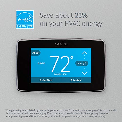 Emerson Sensi Touch Wi-Fi Smart Thermostat with Touchscreen Color Display, Works with Alexa, Saves Energy*, C-wire Required, ST75 - Image 4
