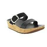 FitFlop Womens Stack Leather Slide Sandals