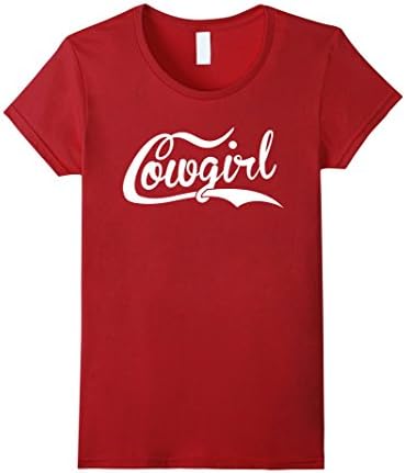 Womens Cowgirl T-Shirt Large Cranberry