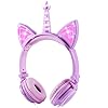 Unicorn-Kids-Headphones-Glowing-Cat-Ear-Headphones-with-85db-Volume-Limit-Foldable-Headphones-for-Kids-GirlsPurplePink esonstyle Unicorn Kids Headphones, Glowing Cat Ear Headphones with 85db Volume Limit, Foldable Headphones for Kids Girls…