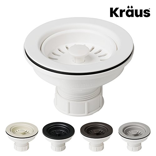 UPC 846639028820, Kraus Kitchen Sink Strainer for 3.5-Inch Drain Openings in White