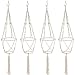 Sorbus Macrame Plant Hanger [4 Pack] Indoor Outdoor Hanging Plant Pots Cotton Rope, Elegant for Home, Patio, Garden