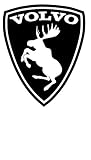 myswedishparts Volvo Prancing Moose Sticker Black Background White Moose 3 inch