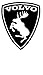 myswedishparts Volvo Prancing Moose Sticker Black Background White Moose 3 inch