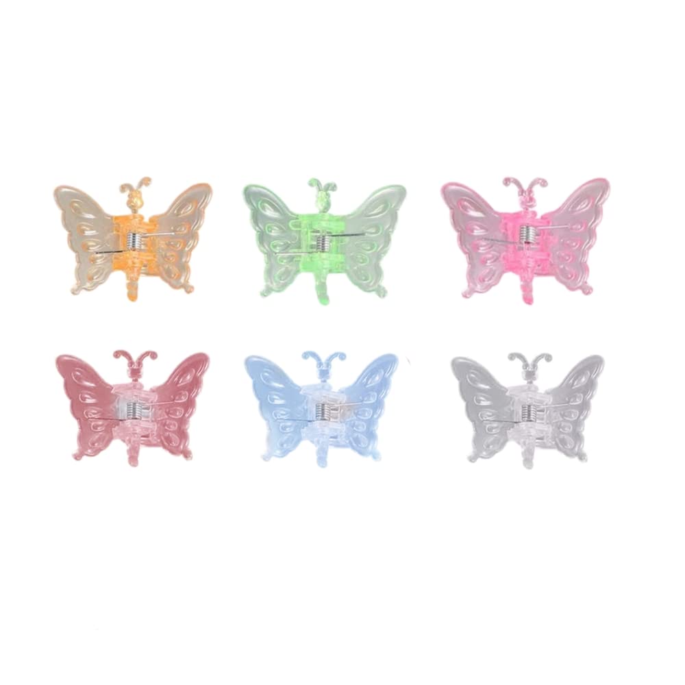ZHOMAIFU 30 Pcs Orchid Clips Butterfly Plastic Clips Mini Plant Clipsfor Garden Plant Support Clips Tomato Trellis Clips for Flowers Vines Bouquets Stems (Color Random)