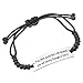 You were given this Life because You are Stronger Enough to live it Personalized Custom Inspirational Leather Braid Bracelet Black