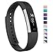 007plus Fitness Tracker, D115 Concise Style Point Touch Activity Tracker (Black/Silver)