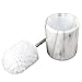 Creative Home Natural Marble Toilet Ball Brush and Holder Set with Silicone Cover Compact Storage Scrubbing Brush for Bathroom Cleaning, 4.3
