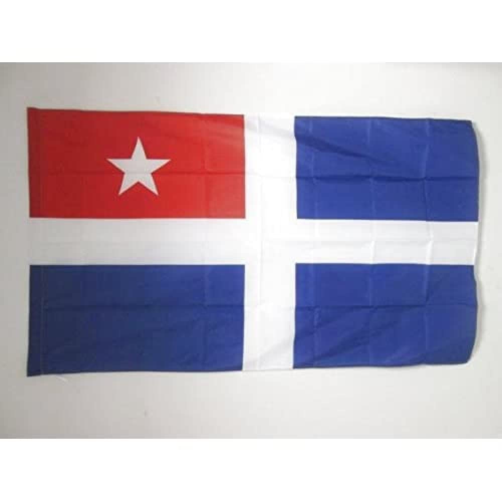 AZ FLAG - Cretan State 1897-1913 Flag - 2x3 Ft - Crete Banner with Sleeve - 100% Polyester - Fade Resistant - Vivid Colors - 2' x 3' Feet - 90x60 Cm