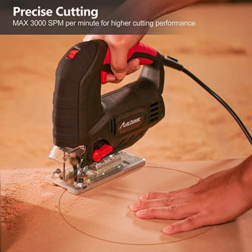 Jigsaw, AVID POWER 5.0A 3000 SPM Jig Saw with Variable Speed, Bevel