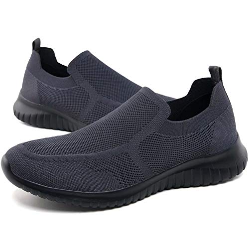 konhill Men's Breathable Walking Shoes Tennis Casual Slip on Athletic