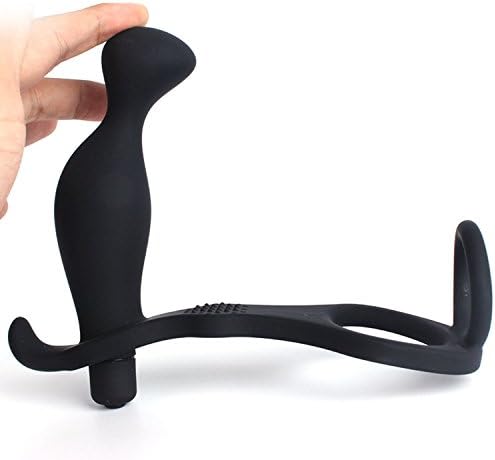 CatMeter Silicone Prostate Massager for Men - Anal &amp; Testicles Stimulator 10 Speed Vibration Massage Delay Ring