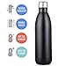 17 oz/25 oz/34 oz Double Walled Stainless Steel Water Bottle Sports Insulated Water Thermos with Free Neoprene Bottle Bag and Sponge Brush