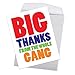 NobleWorks - Big Thanks From The Gang - Friend, Boss Gratitude Thank You Card with Envelope (Extra Large 8.5 x 11 Inch) J6887TYG-US