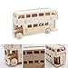 Traffic Transportation 3D Wooden Puzzle, Car Bus Helicopter Patrol Boat Jeep DIY Models Set Puzzle Gift Brain Teaser Toy for Kids Adult
