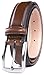 Men's Belt, Classic and Fashion Designs for Work Business and Casual, Regular Big & Tall Sizes Handmade Genuine Leather, Black White Brown Wine Navy Tan (40, Burnt Umber)