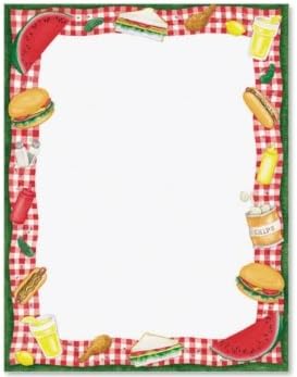Picnic Time Letter Papers, 8 1/2 x 11 Inches, 100 Count
