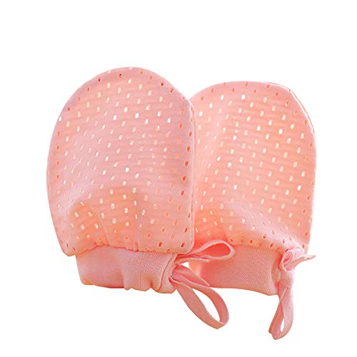 Ehdching Pack of 3 Baby Mesh Gloves Cotton No Scratch Mittens for Unisex 0-12 Months Newborn Infant (Mesh 3 Color, 0-12 Months) - Thumbnail 3