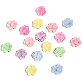 Colorful Velvet Beads for Pens Spacer Chunky Beads for Jewelry Making Beadable Pen Keychains Phone Charms Earrings Bracelet DIY Craft Christmas Ornament Garland Decor, 14mm Flower Bubblegum 50pcs