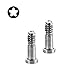 MMOBIEL 10x Bottom Pentalobe 5-Point Screws Compatible with iPhone SE 2020/8/8 Plus/7/7 Plus/6S/6S Plus/6/6 Plus/5S/5 - Silver