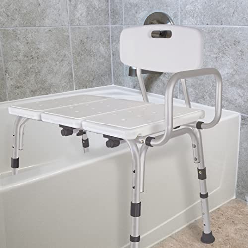 Vaunn Adjustable Shower Transfer Bench, Shower Chair for Adults and