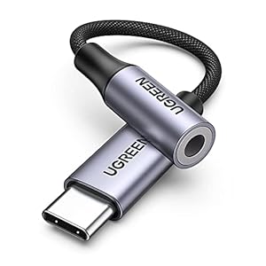 UGREEN【ハイレゾ音質】 USB C イヤホンジャック変換 USB C-3.5mm イヤホン変換アダプター