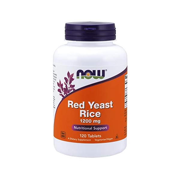 NOW Supplements, Red Yeast Rice (Monascus purpureus) 1,200 mg, Nutritional Support, 120 Tablets
