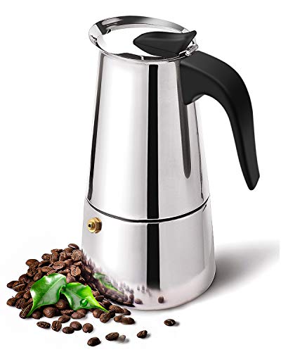 DclobDop Stovetop Espresso Maker with Classic and Rich Brews Moka Pot 6 Cup,Cuban Coffee Maker Stove top Espresso Shot Maker for Espresso italian coffee maker
