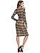 MakeMeChic Women's Elegant Long Sleeve Wear to Work Business Cocktail Pencil Dress, Multicoloured 1, L