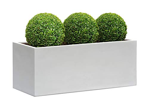 ESCHBACH® Pflanzkübel Box 100 Weiß Rechteckig * 100 x 45 x 45 cm * 10 Jahre Garantie – Bild 3