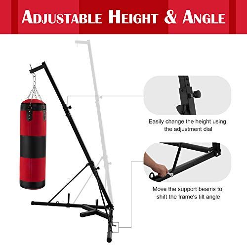 ZELUS Freestanding Punching Bag with Stand for Adults and Kids 220lb