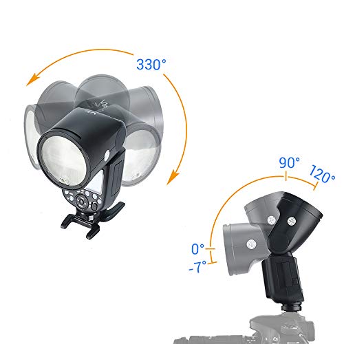 Godox V1F Flashes avec tête Ronde, 1/8000 HSS, 480 Prises à Pleine Puissance, Batterie Interchangeable Lithium 2600mAh Compatible pour Appareil Photo série Fuji - Image 5
