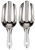 Stainless Steel Bar Ice Scoop 6 oz, Set of 2