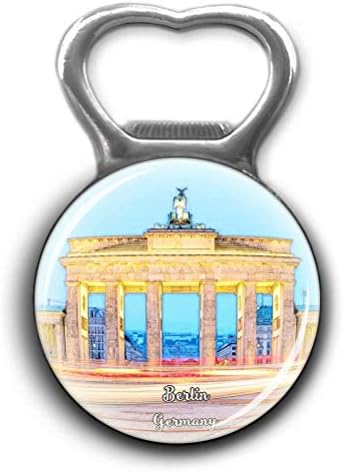 Germany Brandenburg Gate Berlin Bottle Openers Metal Fridge Magnet Crystal Glass Round Beer Bottle Opener City Souvenir Home Kitchen Decoration Gifts