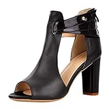 Womens Wedges Dress Sandals 5-9 Fish Head Leather Sandals Summer Shoes