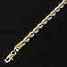 Jewel Town Mens 14k Yellow Gold Plated Width 3 4 5 6mm French Rope Link Chain Necklace