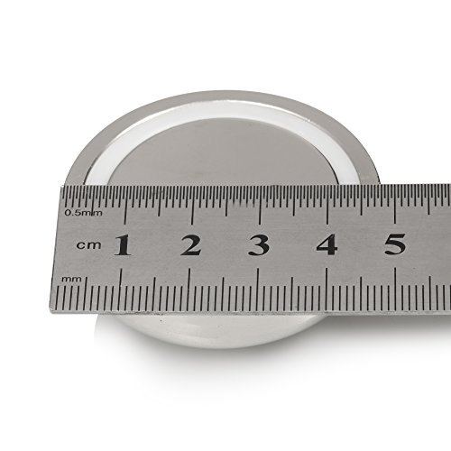 Wukong 148LBS Pulling Force(68KG) Super Powerful Round Neodymium Magnet with Eyebolt Diameter 1.89INCH(48mm) X Thickness 0.47INCH(12mm) for Retrieving in River and Magnetic Fishing(2 Packs) - Thumbnail 3