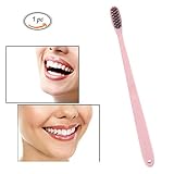 Wheat Straw Toothbrush, Charcoal Toothbrushes Soft with Wheat Straw Handle, Deep Cleaning Teeth for Adult