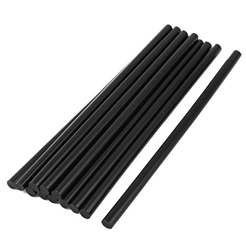 uxcell 10 Pcs 7mm Diameter 190mm Length Solder Iron Black Hot Melt Glue Stick