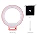 Selfie Ring - Yarrashop Portable LED Selfie Ring Light Clip with 48 Led Bulbs-on Supplementary Lighting Night Darkness Selfie Enhancing Photography for iPhone and Other Smartphones, Tablets (Pink)