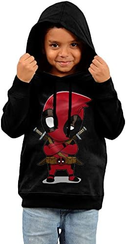 Pullover Child Deadpool Harley Quinn Logo Hooded Sweatshirt