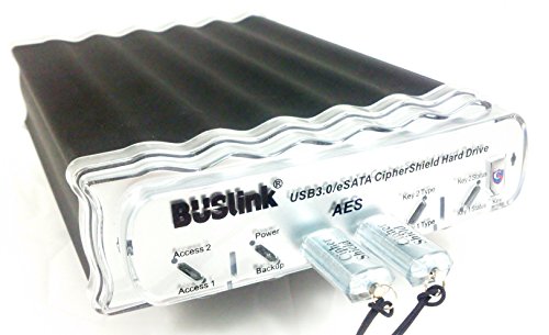 4TB BUSlink CipherShield AES 512-bit Dual Keys USB 3.0 eSATA SSD Desktop Drive