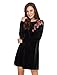 OEUVRE Women's Floral Long Sleeve Tunic Shift Knee Length Spring Dress