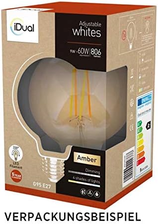 LUTEC IDual Series LED Filament Extension Bulb. Attention: Do not use The Product Without Remote Control. As Bright as 60 Watt - Image 3