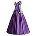 Angelaicos Womens Princess Costume Party Long Purple Victorian Dress